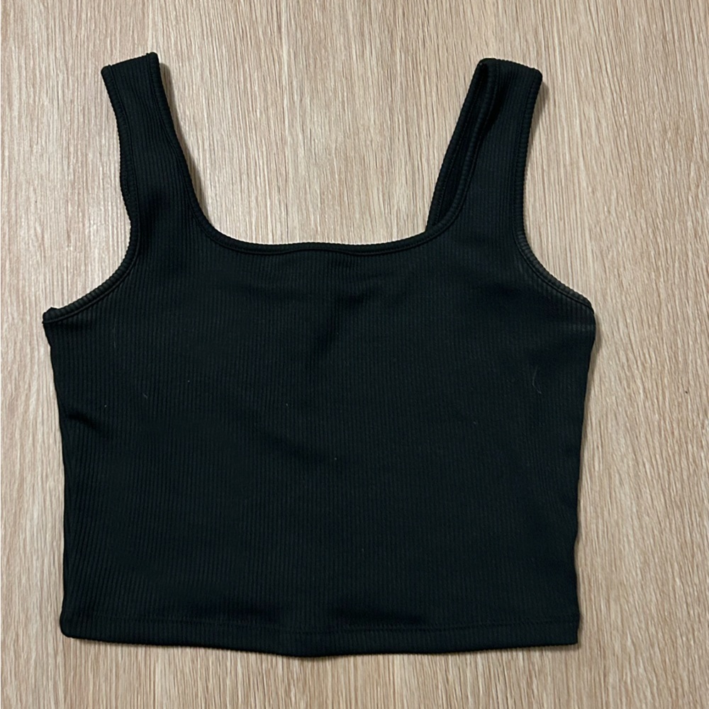 Wild Fable Black Ribbed Tank Top
